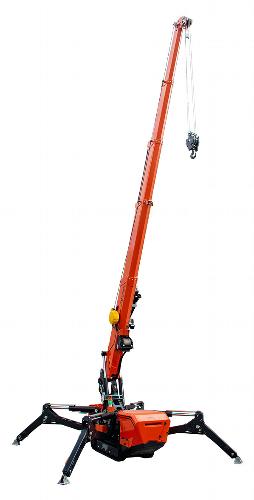 Fully extended SPX 382 battery powered spider crane