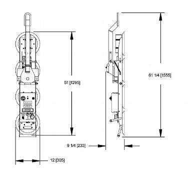 p1-11 vacuum lifter dimensions