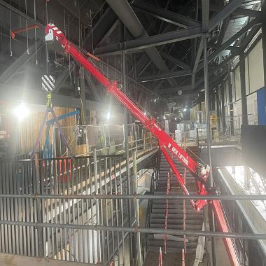 Spider crane top view